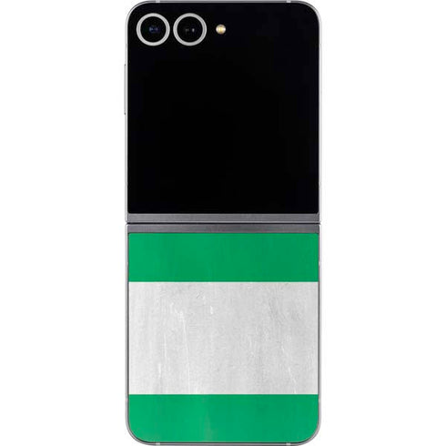 Nigeria Flag Distressed Galaxy Z Flip6 Skin